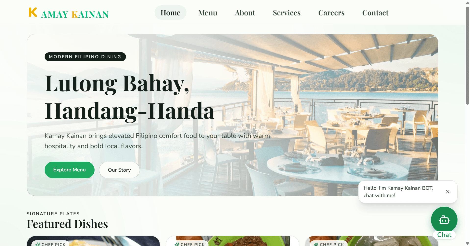Kamay-Kainan Website preview